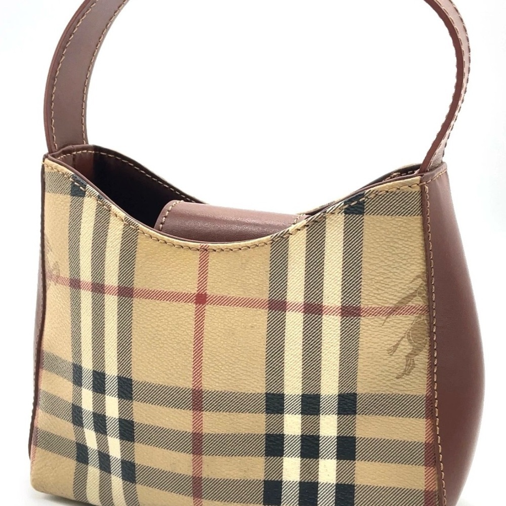 Auth Burberry Nova Check Beige
Leather Mini Handbag